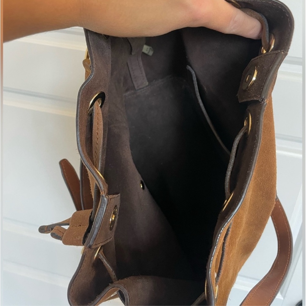 Michael Kors Tan Suede and Leather Crossbody Shoulder Bucket bag - Picture 7 of 7